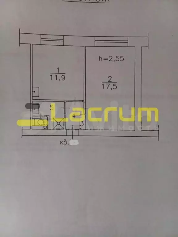 1-к. квартира, 35,2 м, 9/9 эт. - Фото 0
