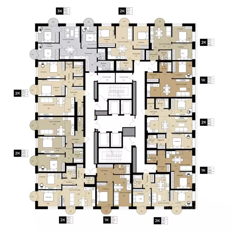 1-к кв. Башкортостан, Уфа ул. Ленина, 192 (45.4 м) - Фото 2