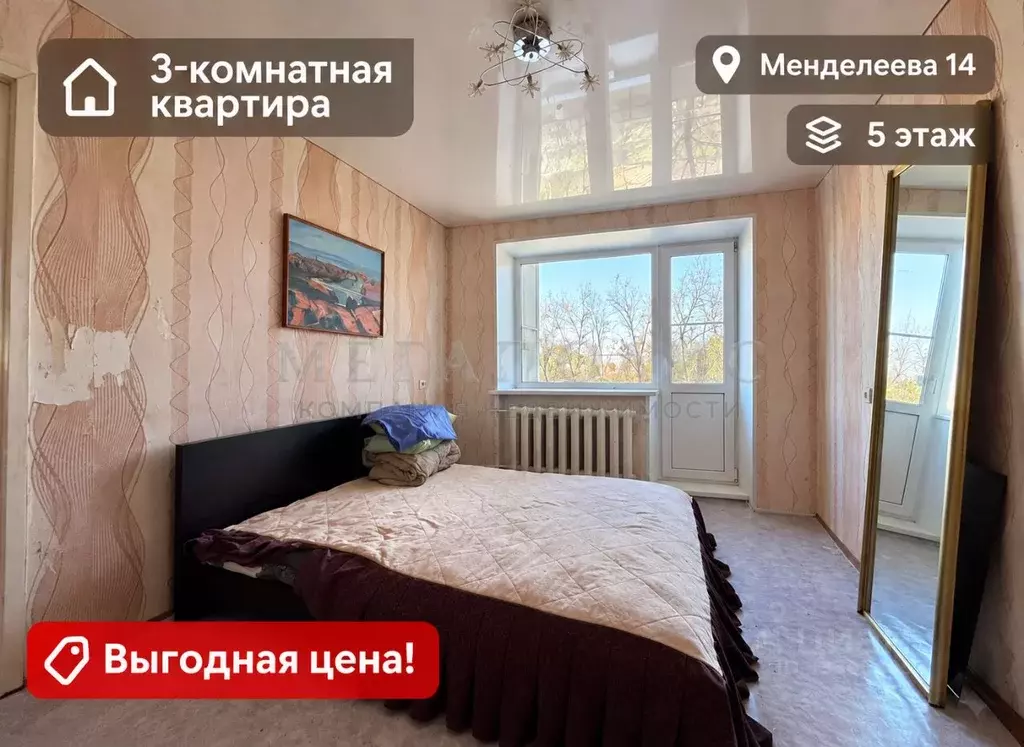 3-к кв. Челябинская область, Миасс ул. Менделеева, 14 (50.7 м) - Фото 1
