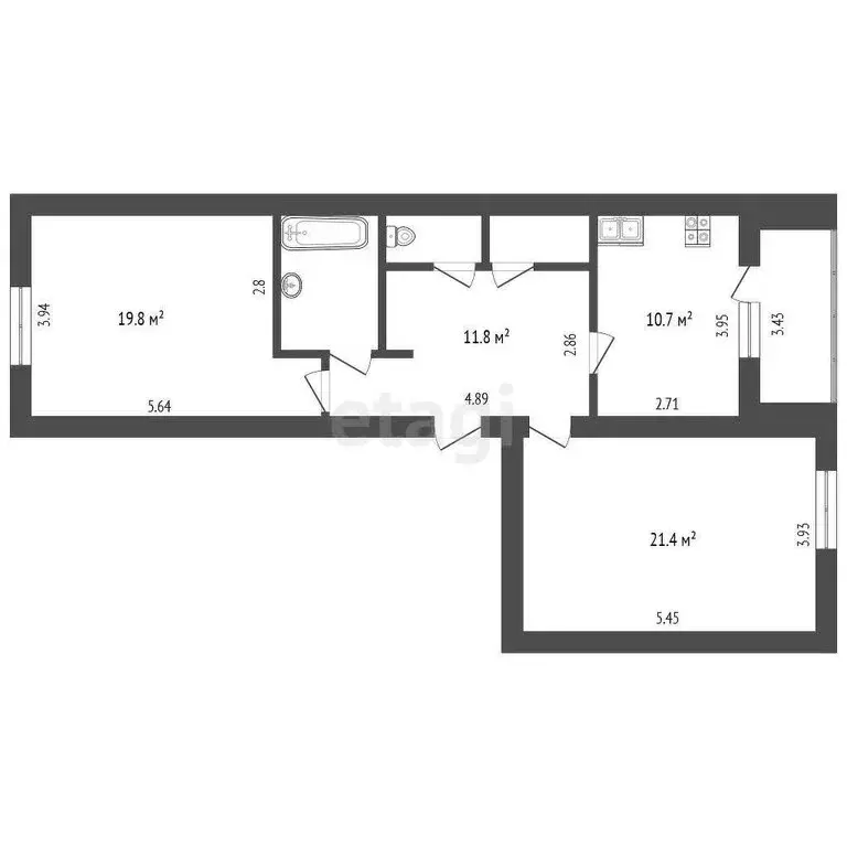 2-комнатная квартира: Вологда, улица Чехова, 4 (71.9 м) - Фото 0