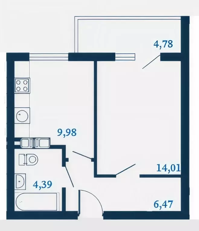 1-к кв. Волгоградская область, Волгоград ул. Клары Цеткин, 1А (37.24 ... - Фото 1