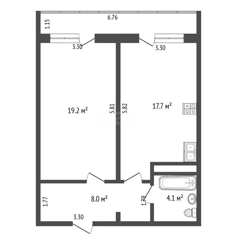 1-комнатная квартира: Тюмень, улица Николая Зелинского, 17 (49 м) - Фото 0