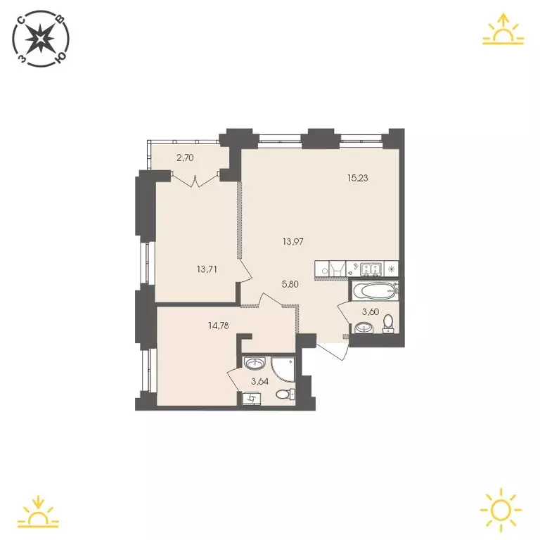 3-к кв. Иркутская область, Иркутск Энергетиков мкр,  (73.49 м) - Фото 0