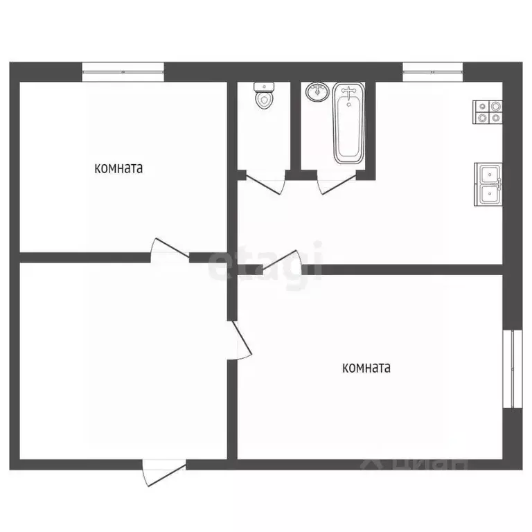 2-к кв. Ямало-Ненецкий АО, Муравленко ул. Губкина, 36 (50.1 м) - Фото 2