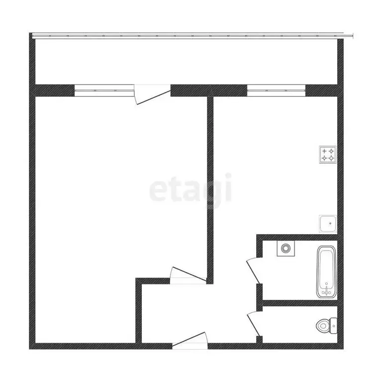 1-комнатная квартира: Златоуст, улица 50-летия Октября, 8 (34.2 м) - Фото 1
