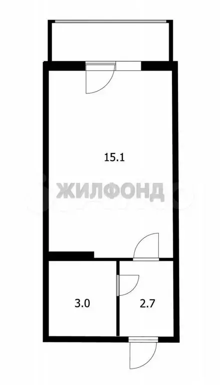 Квартира-студия, 20,8 м, 3/10 эт. - Фото 0