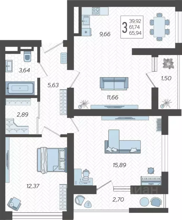 3-к кв. Краснодарский край, Сочи Бытха мкр, ул. Ясногорская, 16/2к3 ... - Фото 0