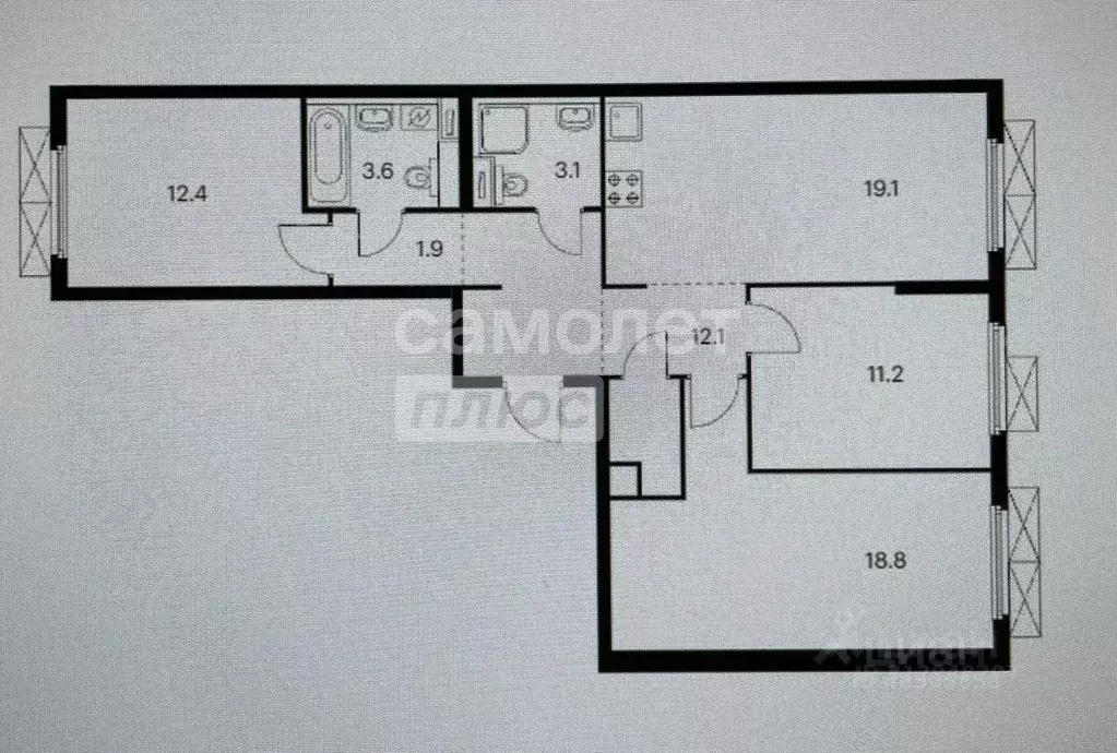 3-к кв. Москва Очаковское ш., 5к1 (83.0 м) - Фото 1