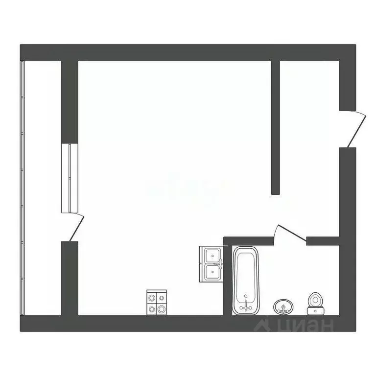 Студия Челябинская область, Миасс ул. Богдана Хмельницкого, 56 (24.3 ... - Фото 1