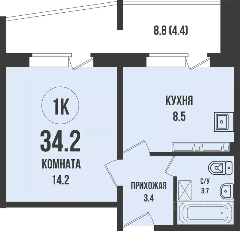 1-к кв. Новосибирская область, Новосибирск Родники мкр, Династия жилой ... - Фото 1