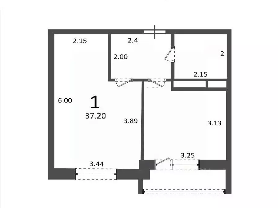 1-комнатная квартира: Троицк, улица Академика Дыхне, 8 (37.2 м) - Фото 1