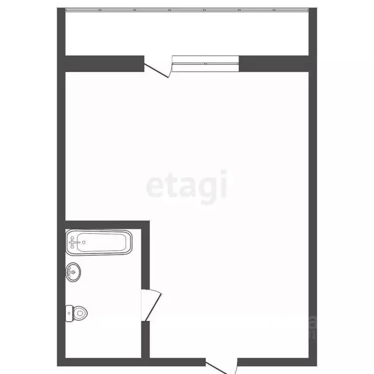 Студия Челябинская область, Миасс ул. Кирова, 86 (24.3 м) - Фото 2