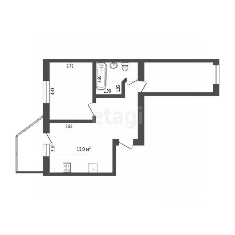 2-к кв. Тюменская область, Тюмень ул. Беляева, 33к2 (51.2 м) - Фото 1