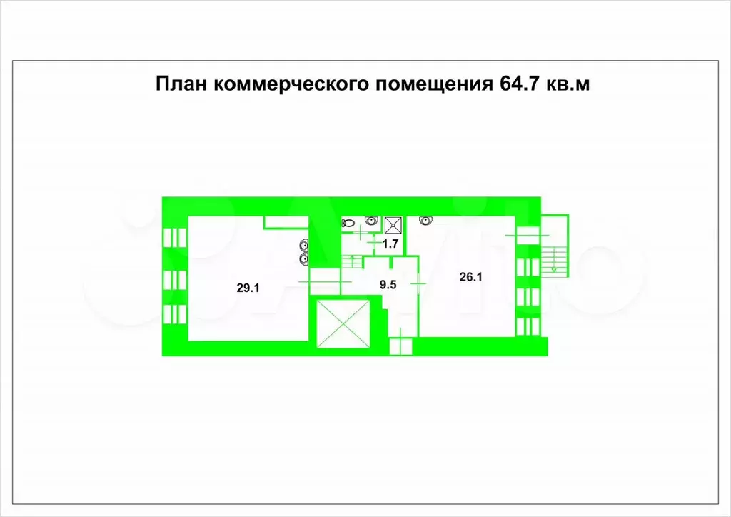 Свободного назначения, 64.7 м - Фото 0