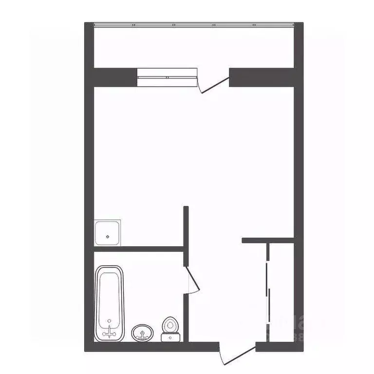 Студия Красноярский край, Красноярск Свободный просп., 66Рк1 (26.1 м) - Фото 2