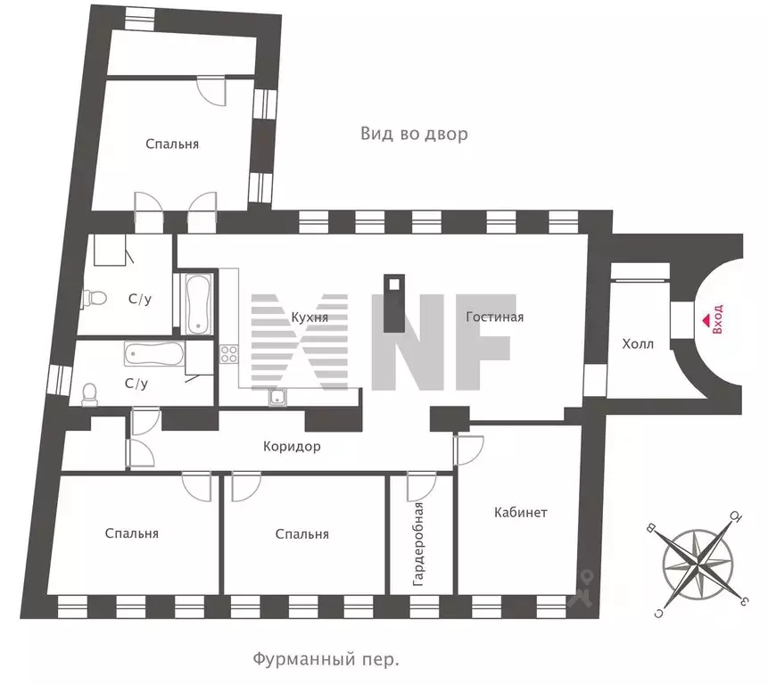 5-к кв. Москва Фурманный пер., 10 (215.0 м) - Фото 1