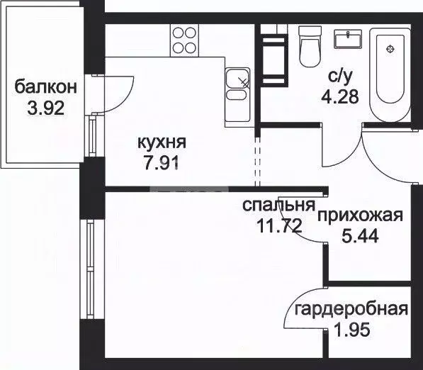 1-к кв. Москва ул. Золотошвейная, 5 (35.22 м) - Фото 2