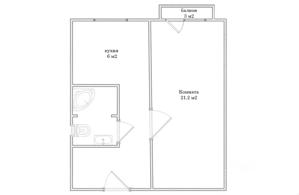1-к кв. Москва Открытое ш., 25К1 (35.0 м) - Фото 2