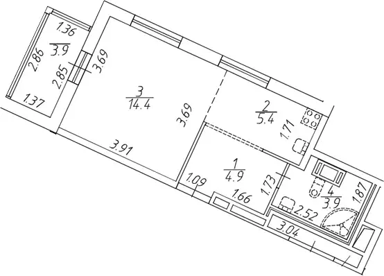 Продаётся квартира-студия, 29.24 м - Фото 1