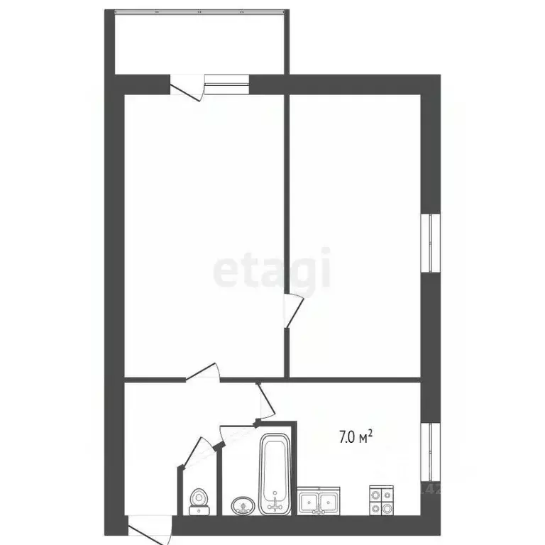 2-к кв. Воронежская область, Поворино Лесозащитная ул., 3 (40.7 м) - Фото 1
