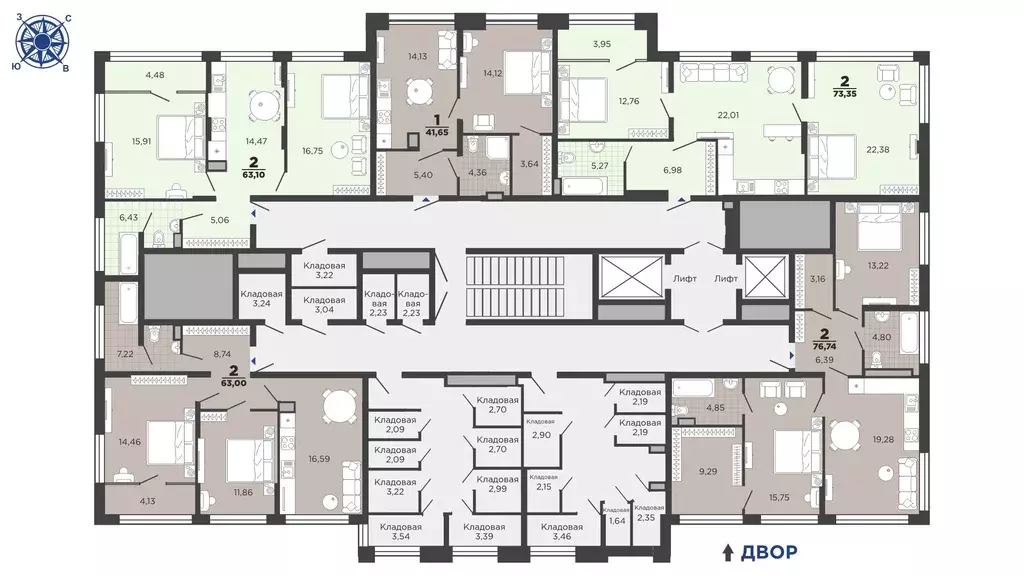 1-к кв. Рязанская область, Рязань Олимпийский городок мкр, 4к1 (41.65 ... - Фото 2
