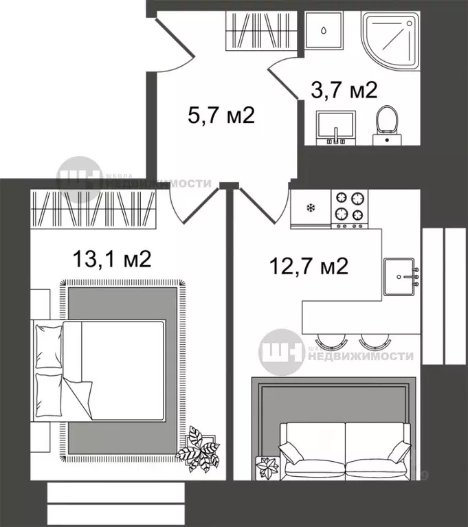 1-к кв. Санкт-Петербург Челябинская ул., 37 (35.2 м) - Фото 0