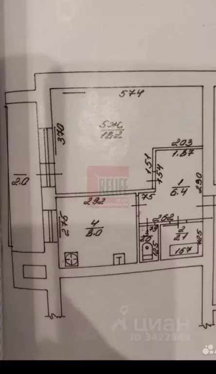 1-к кв. Калининградская область, Калининград ул. Мусоргского, 17 (35.7 ... - Фото 2