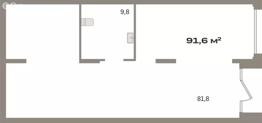 Помещение свободного назначения (91.58 м) - Фото 1