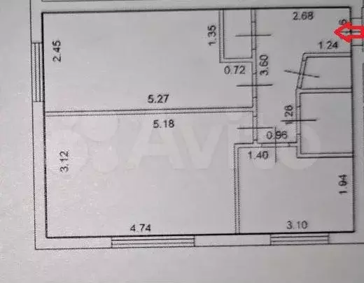 2-к. квартира, 46 м, 2/2 эт. - Фото 0