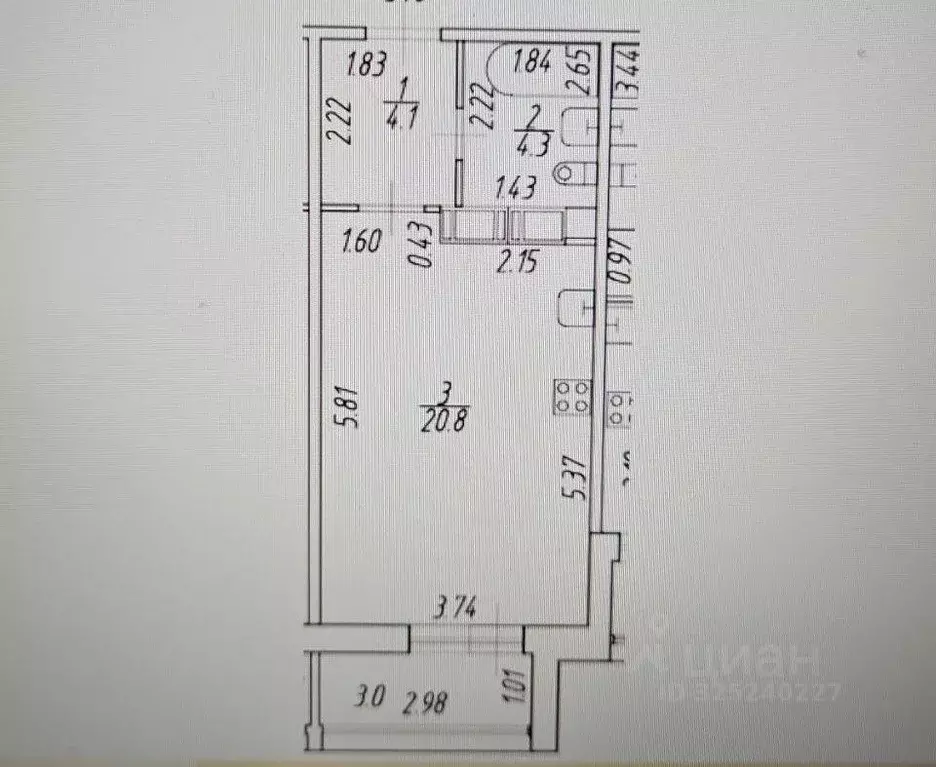 Студия Ленинградская область, Мурино Всеволожский район, просп. ... - Фото 1