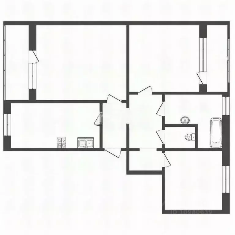 3-к кв. Севастополь ул. Астана Кесаева, 8/4 (74.0 м) - Фото 2