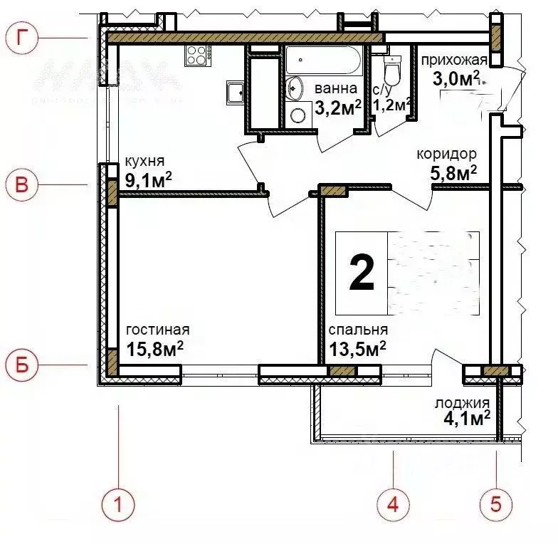 2-к кв. Нижегородская область, Нижний Новгород ул. Владимира Лузянина, ... - Фото 2