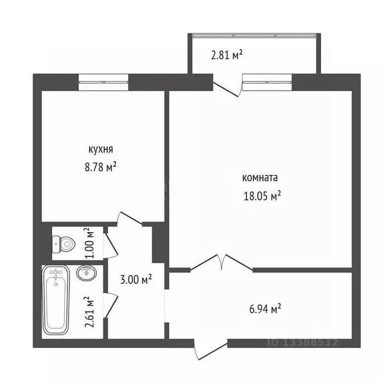 1-к кв. Красноярский край, Красноярск Нанжуль-Солнечный мкр, ул. ... - Фото 1