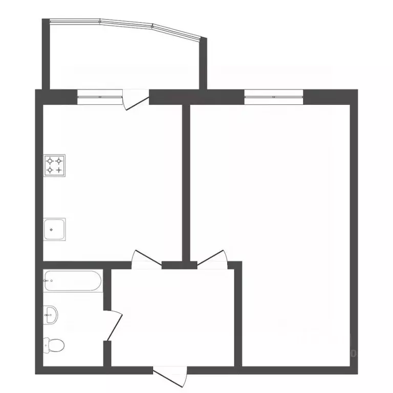 1-к кв. Тюменская область, Тюмень Амурская ул., 4 (42.5 м) - Фото 1