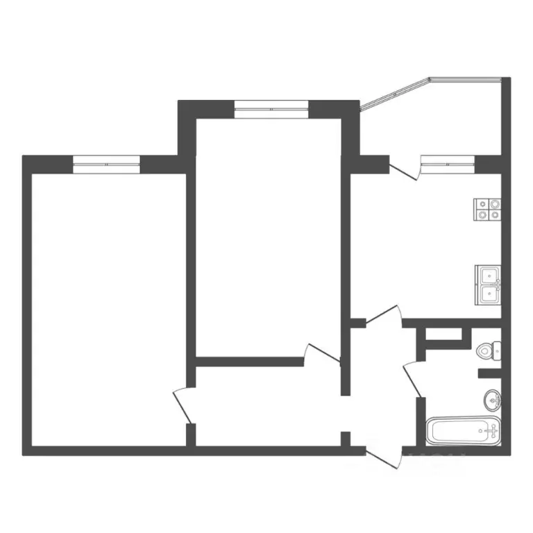 2-к кв. Тюменская область, Тюменский муниципальный округ, д. Дударева ... - Фото 2