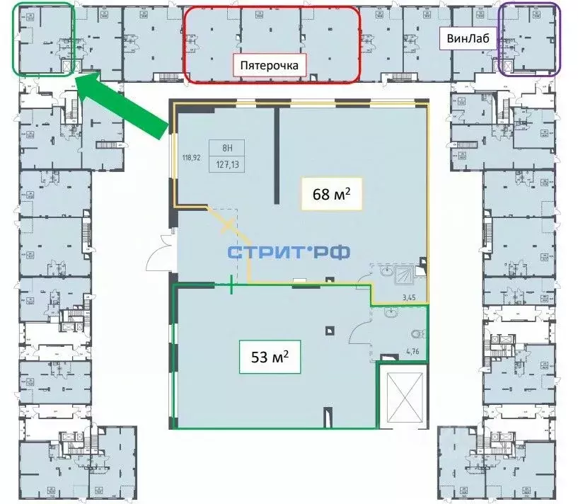 Торговая площадь в Москва ш. Остафьевское, 14к3 (127 м) - Фото 1