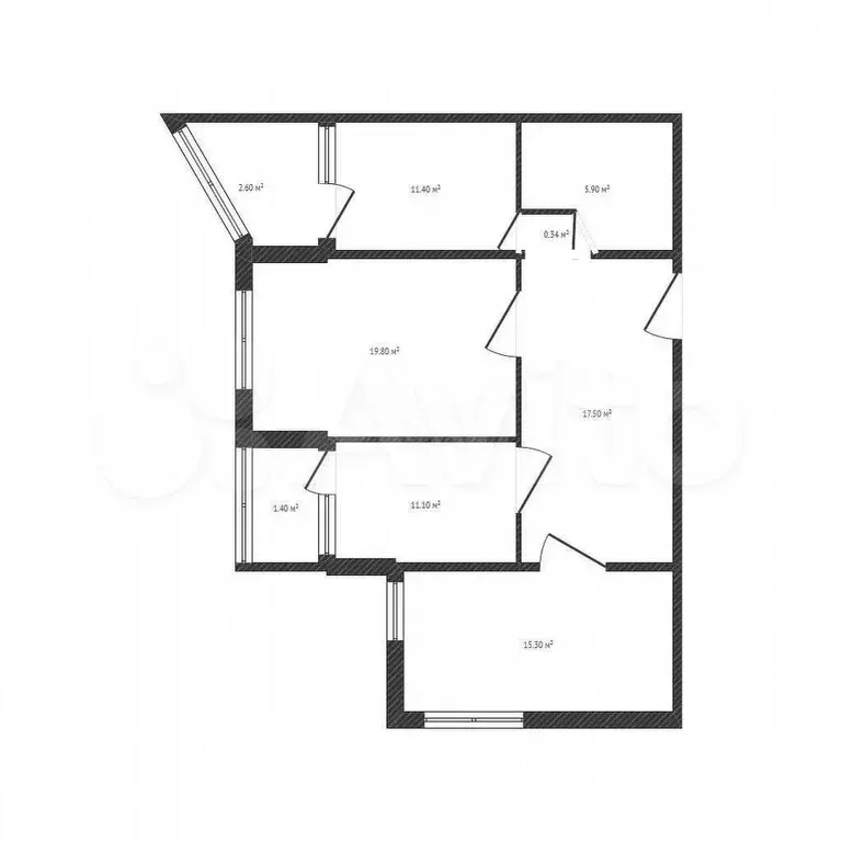 3-к. квартира, 81 м, 4/9 эт. - Фото 0
