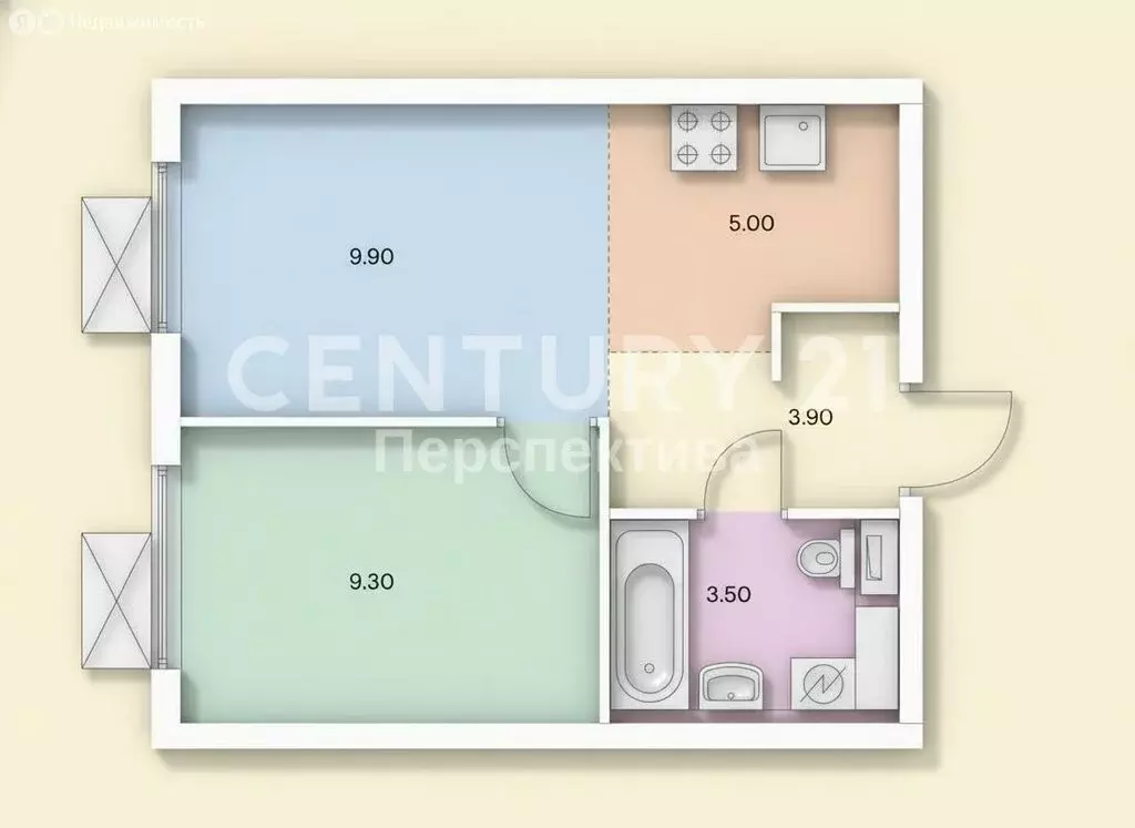 1-комнатная квартира: Котельники, микрорайон Парковый, 11 (31.6 м) - Фото 1