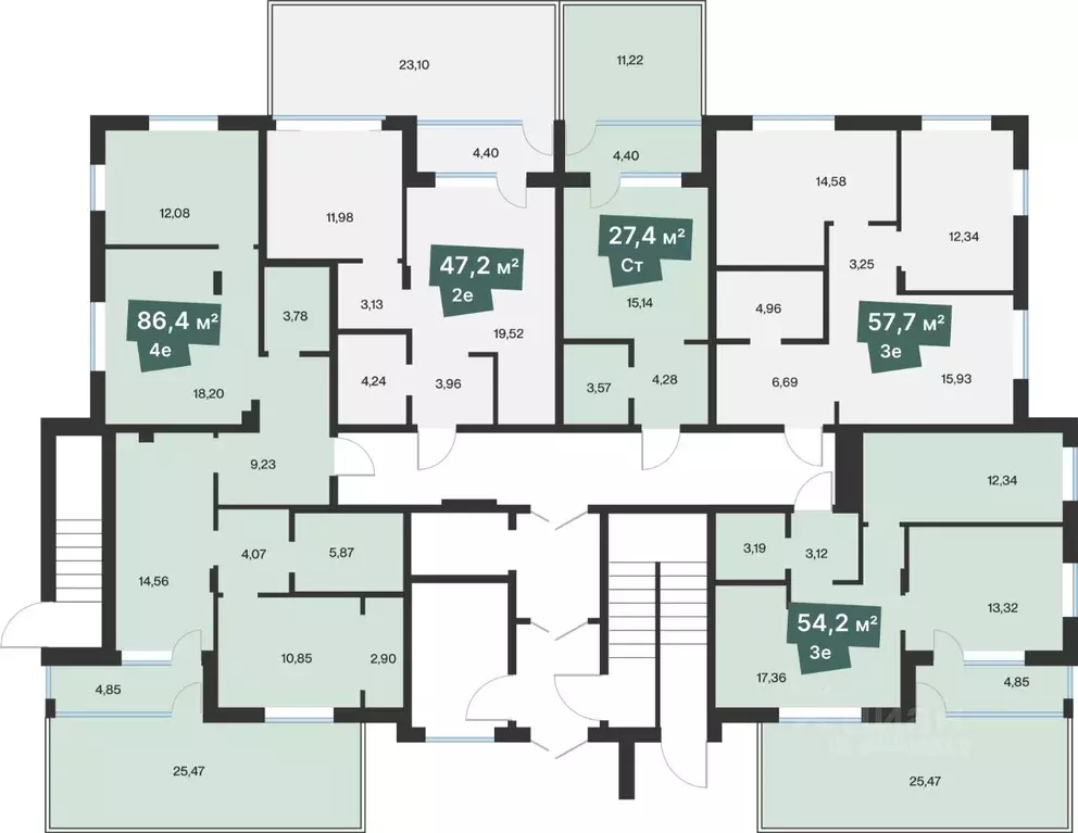 2-к кв. Тюменская область, Тюмень Ямская ул., 159с1/12 (57.75 м) - Фото 1