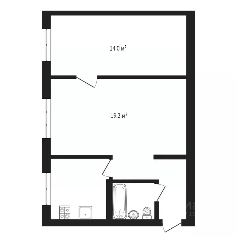 2-к кв. Тюменская область, Тюмень Текстильная ул., 15 (45.1 м) - Фото 1