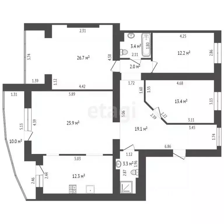 4-к кв. Ростовская область, Ростов-на-Дону Советская ул., 51 (118.5 м) - Фото 1