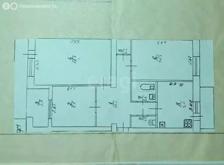 3-комнатная квартира: Севастополь, улица Тараса Шевченко, 7 (66.7 м) - Фото 2