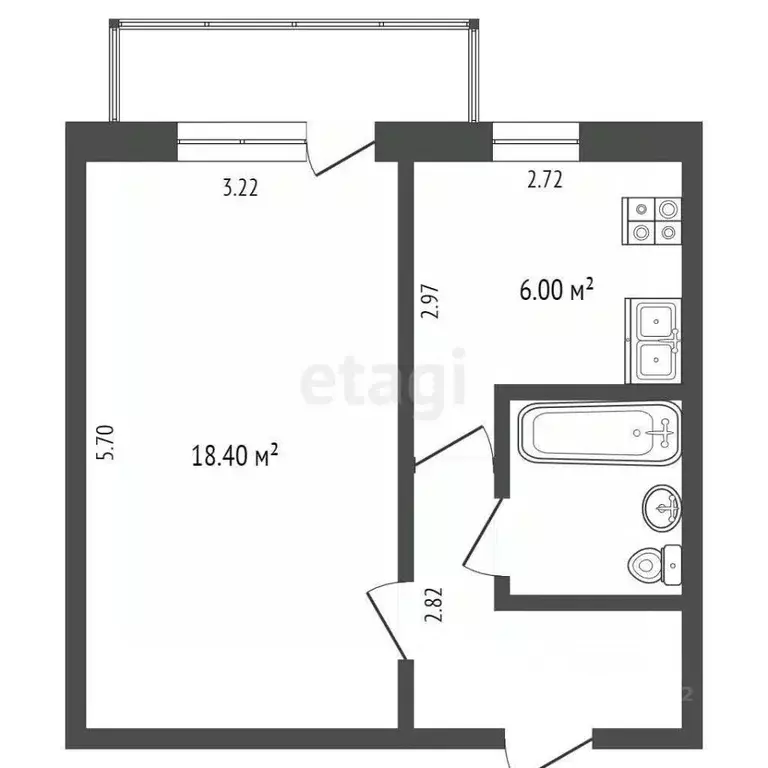 1-к кв. Вологодская область, Вологда Пионерская ул., 32 (33.8 м) - Фото 1