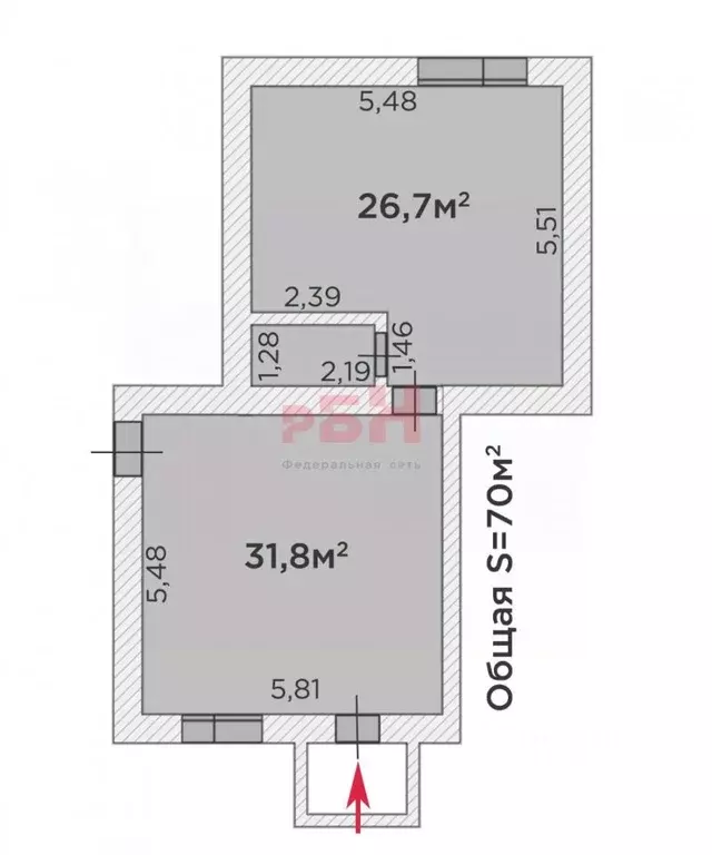 Торговая площадь в Тюменская область, Тюмень Рижская ул., 78/1 (70 м) - Фото 2