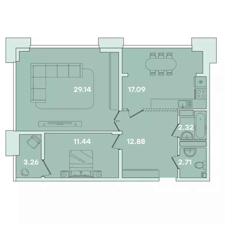 2-к кв. Иркутская область, Иркутск ул. Петрова, 18 (78.84 м) - Фото 0