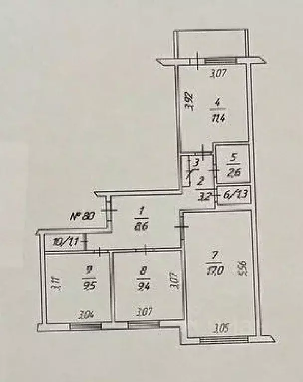 3-к кв. Оренбургская область, Гай Молодежная ул., 81а (64.6 м) - Фото 2