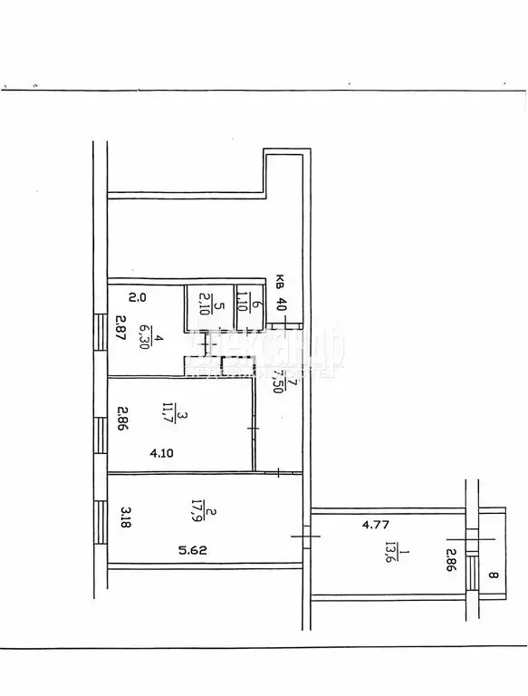 3-комнатная квартира: Всеволожск, Ленинградская улица, 21к3 (60.4 м) - Фото 0