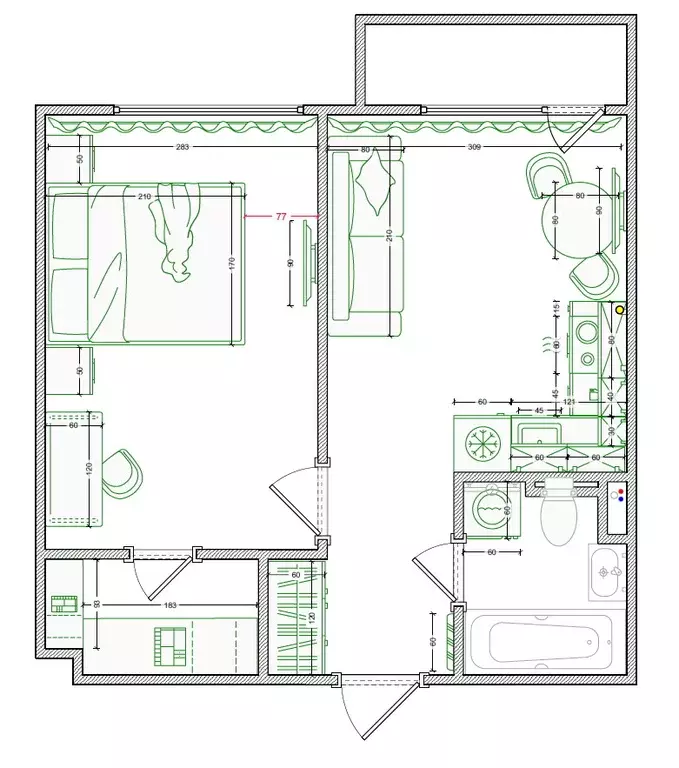 Продаётся 1-к квартира, 37 м - Фото 1