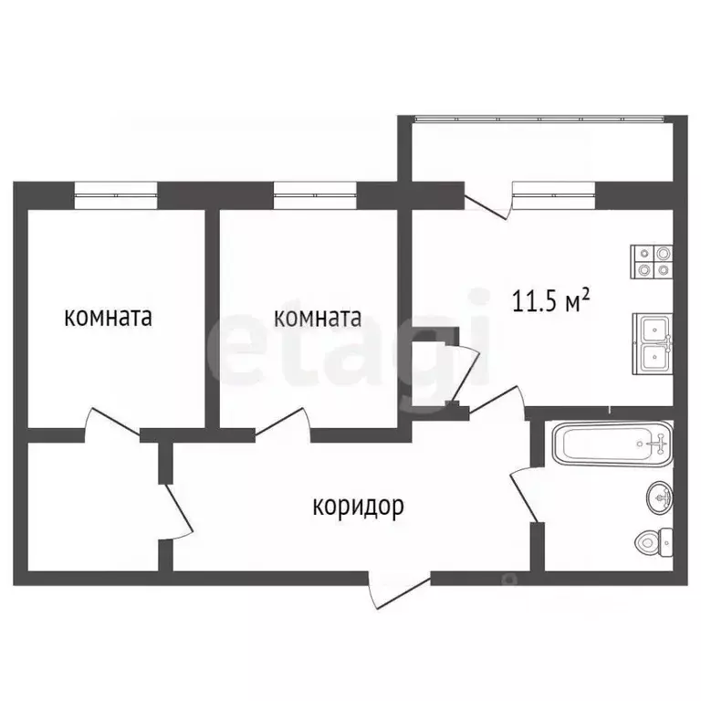 2-к кв. Самарская область, Самара Славный пер., 2 (49.6 м) - Фото 1