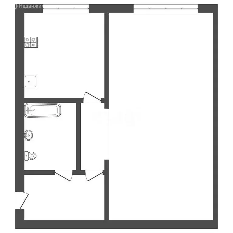 1-комнатная квартира: Тула, улица Металлургов, 2В (31.6 м) - Фото 1